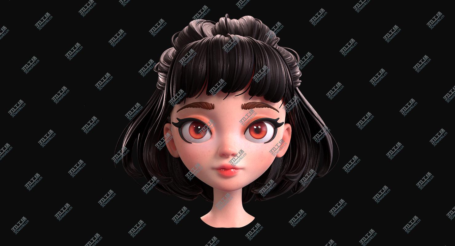 images/goods_img/2021040163/Cartoon Brunette Girl Head 3D/2.jpg